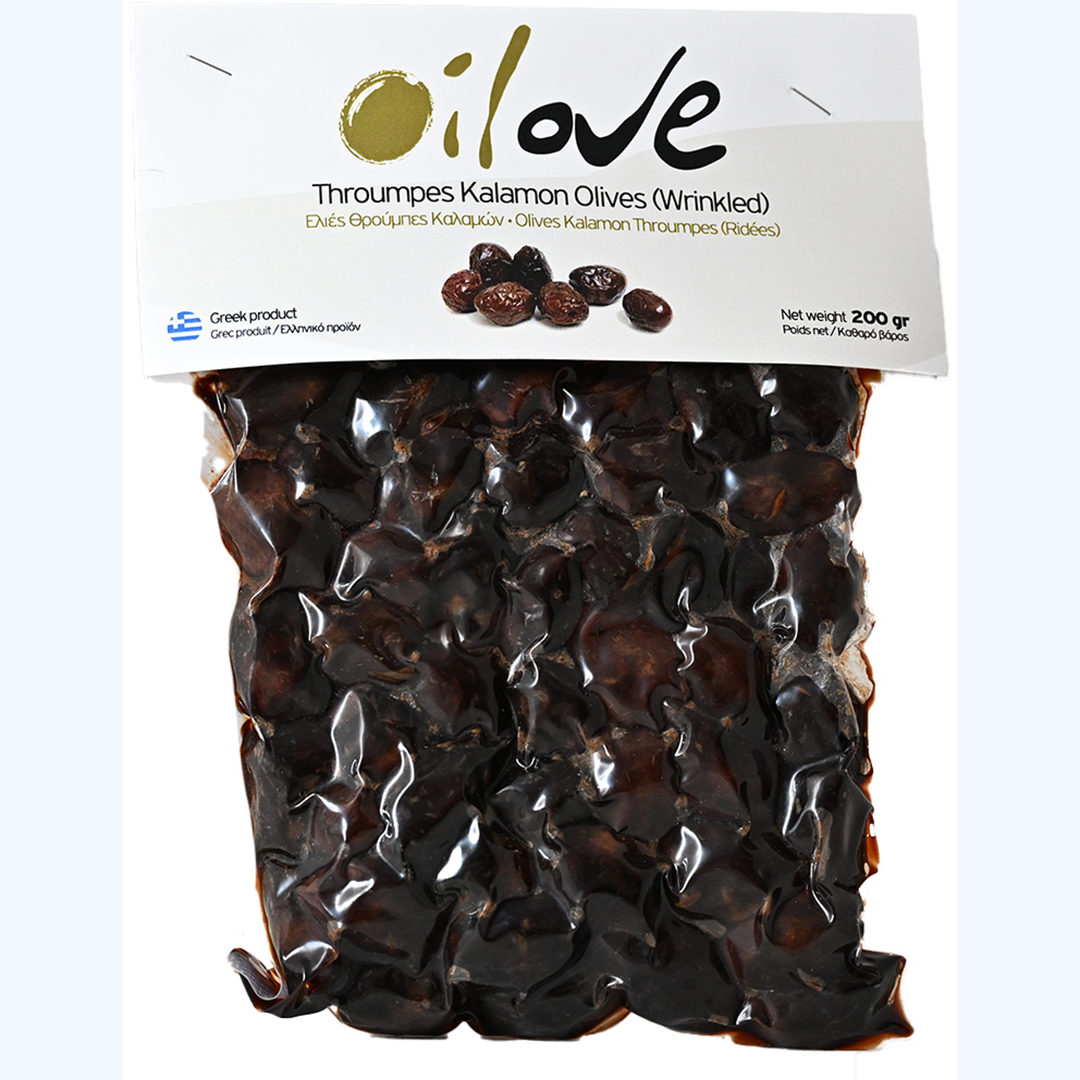 Gold - Kalamon Throumbes (Wrinkled) Table Olives In Vacuum Pack