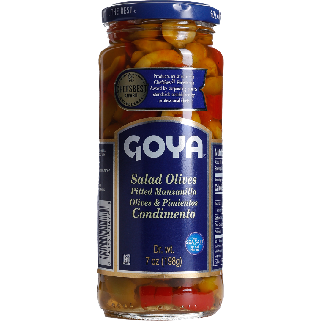 Silver - Goya Broken Manzanilla Olives With Pimiento (Salad Olives)