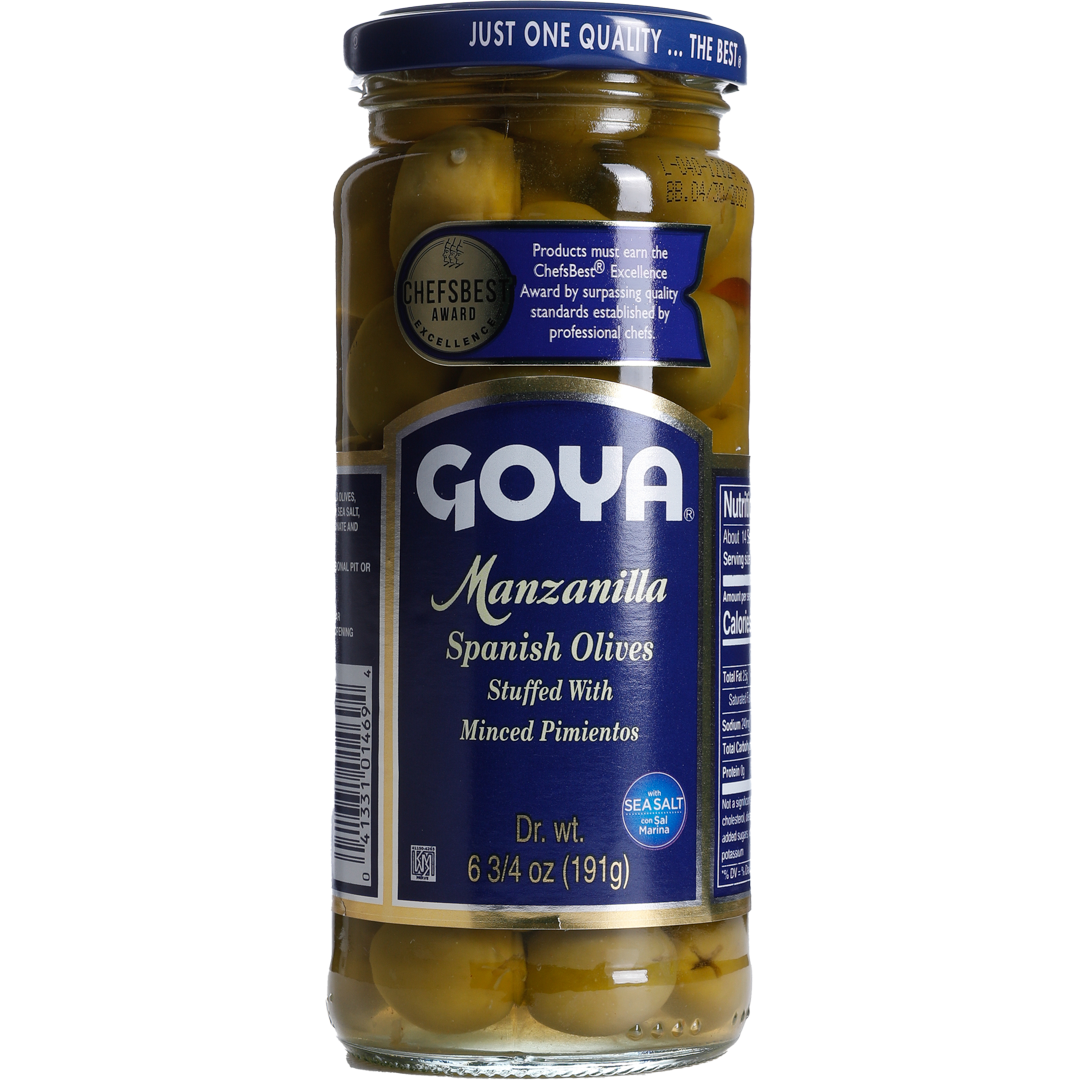 Platinum - Goya Manzanilla Olives Stuffed With Minced Pimiento Reduced Sodium